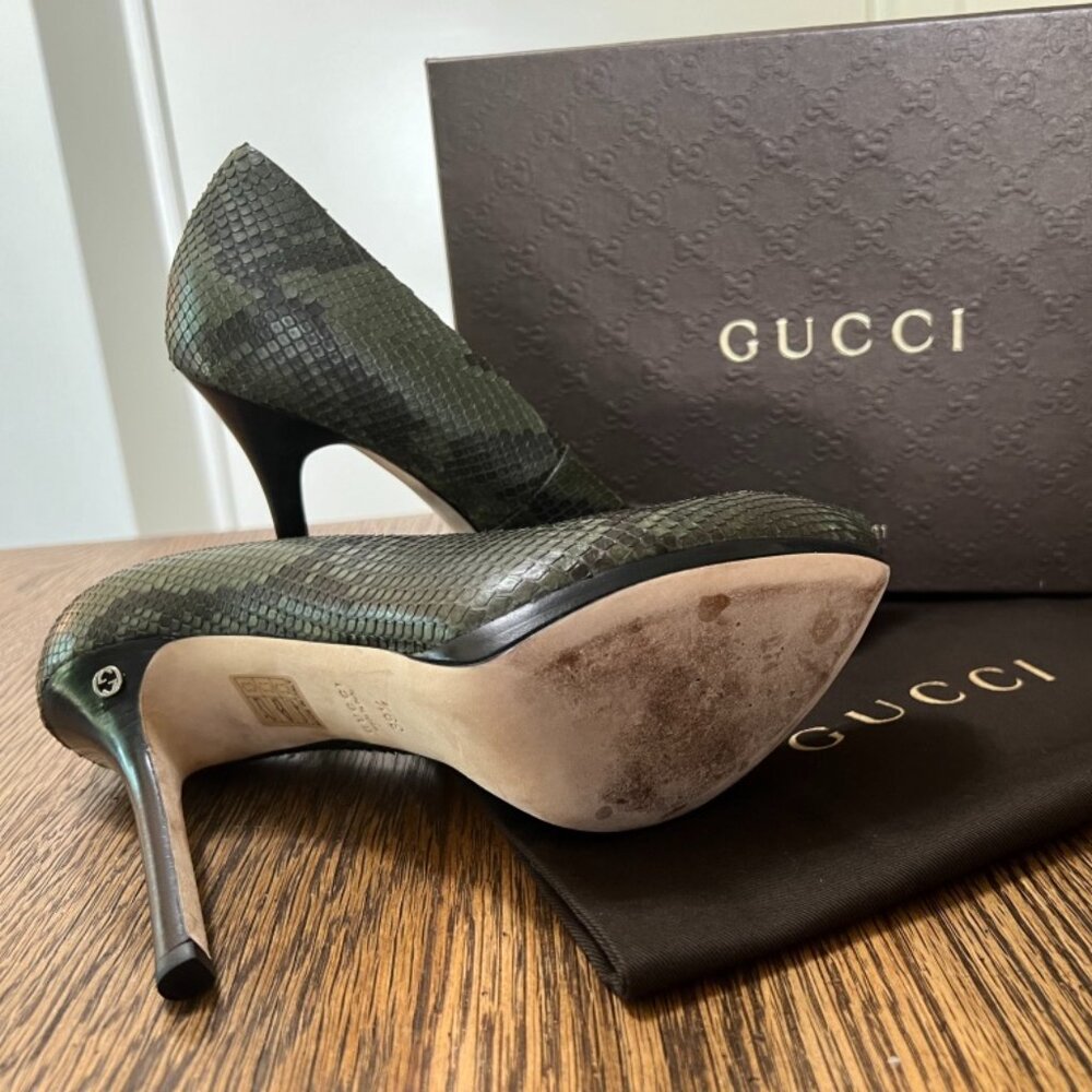 GUCCI Python Snakeskin Pitone Pumps - Picture 5 of 7